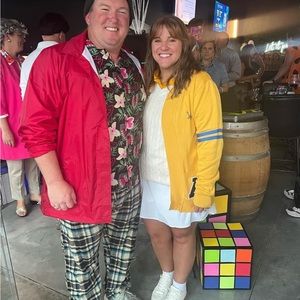 Goonies Chunk costume. XXL Hawaiian shirt (I have two) and XXL red jacket.